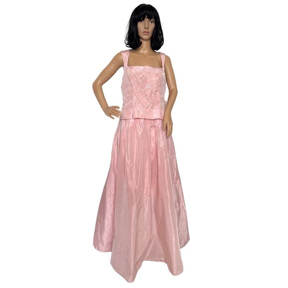 NWT Y2K Zum Zum pink sequin JCPenney Formal Prom Dress Union Made USA large - Picture 1 of 15